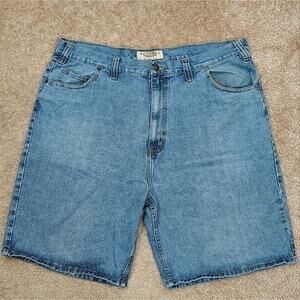 Men's BIG MAC Workwear Blue Jean Denim Shorts, 40" Waist